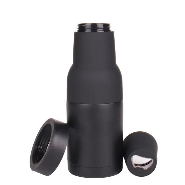 16oz Beer Holder Stainless Steel Can Cooler with Opener