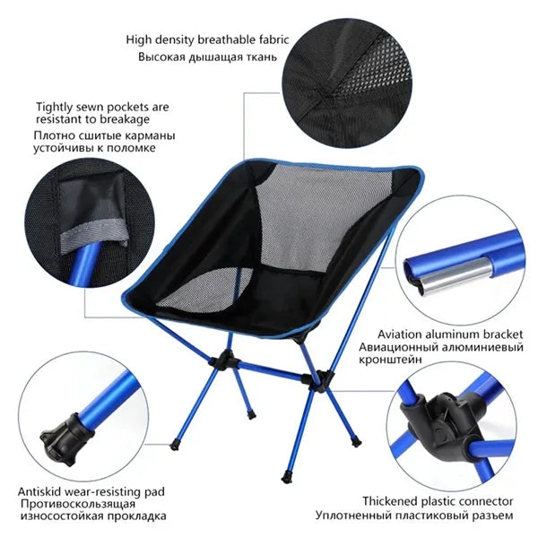 Portable Folding Chair with Storage Bag