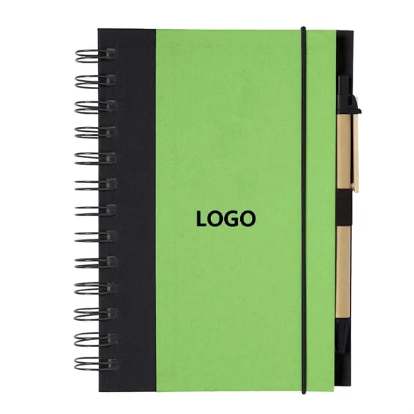 Eco-Inspired Spiral Notebook & Pen