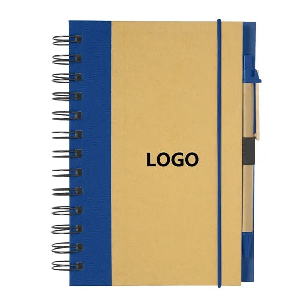 Eco-Inspired Spiral Notebook & Pen