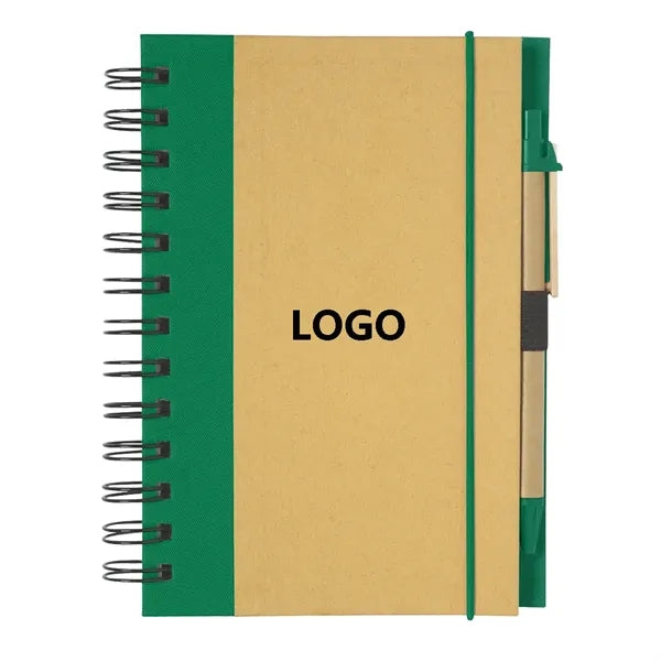 Eco-Inspired Spiral Notebook & Pen