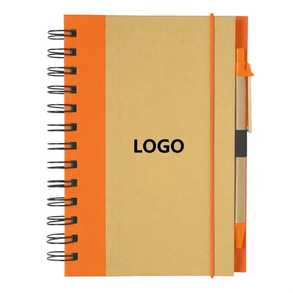 Eco-Inspired Spiral Notebook & Pen