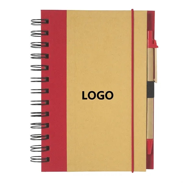 Eco-Inspired Spiral Notebook & Pen