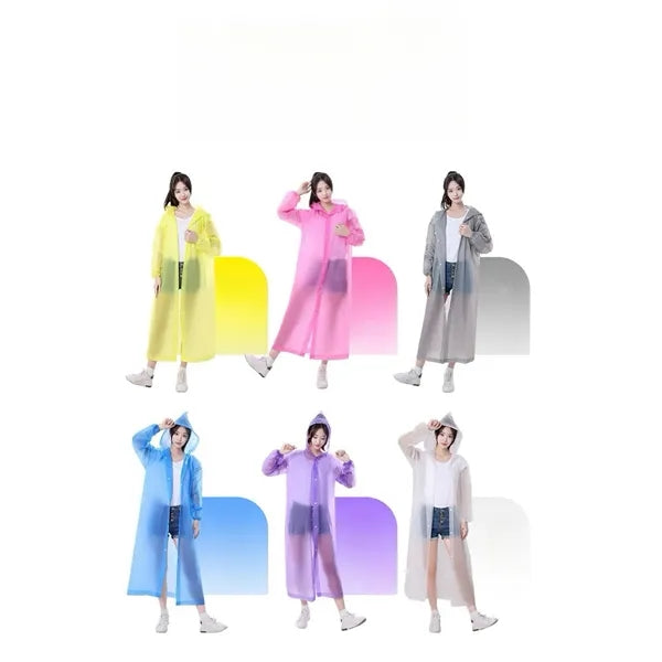Outdoor Reuseable Adult Poncho Gown Raincoat