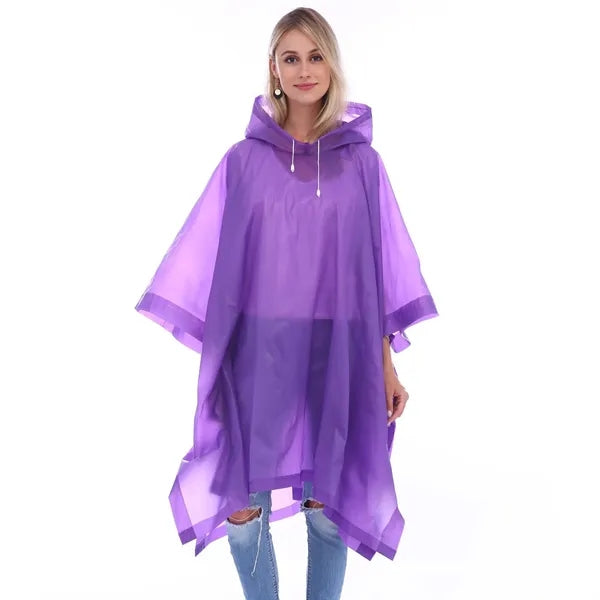 Outdoor Reuseable Adult Poncho Gown Raincoat
