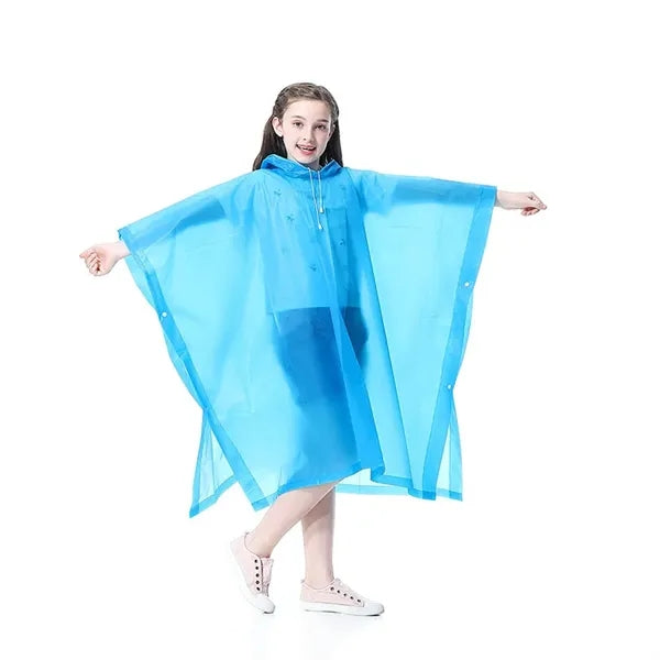 Outdoor Reuseable Children Poncho Gown Raincoat