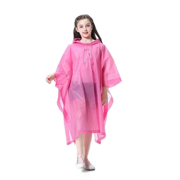 Outdoor Reuseable Children Poncho Gown Raincoat
