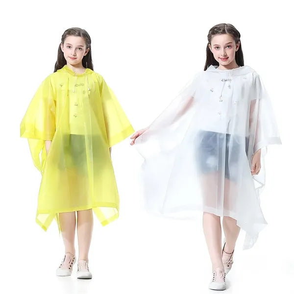 Outdoor Reuseable Children Poncho Gown Raincoat