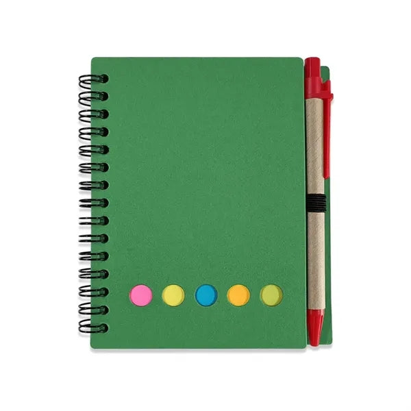 EcoNote Milk Carton Journal Book with Sticky Note and Pen