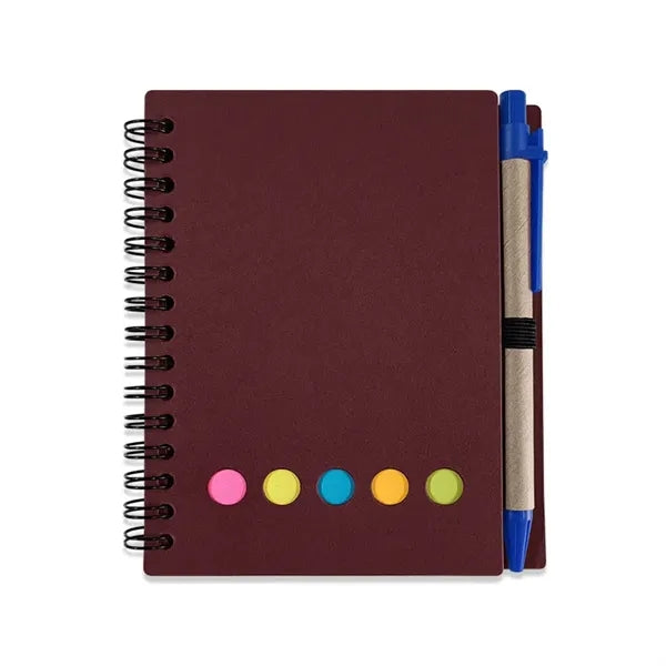 EcoNote Milk Carton Journal Book with Sticky Note and Pen