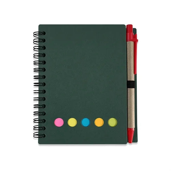 EcoNote Milk Carton Journal Book with Sticky Note and Pen