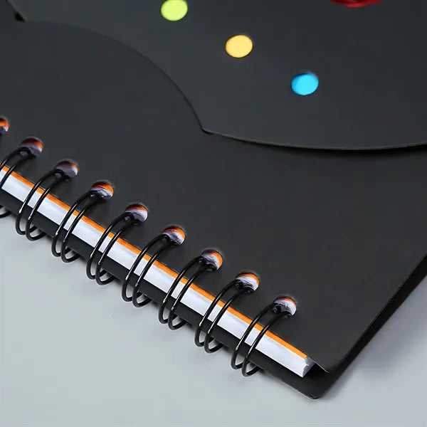 Spiral Notebook Kraft Paper Cover Notepad Pen School Work