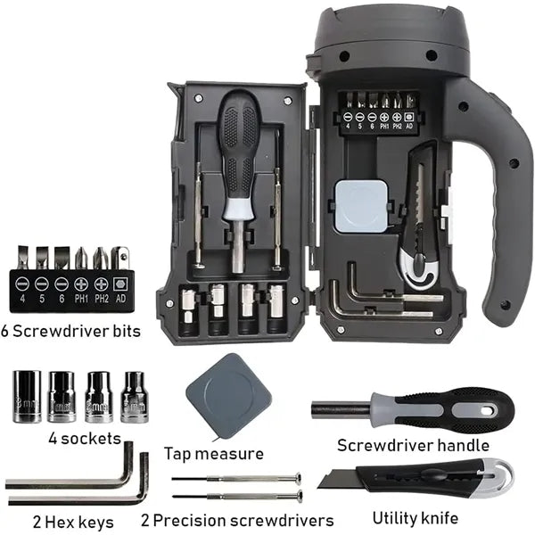 2 In 1 LED Camping Tools Torch with Screwdriver Set