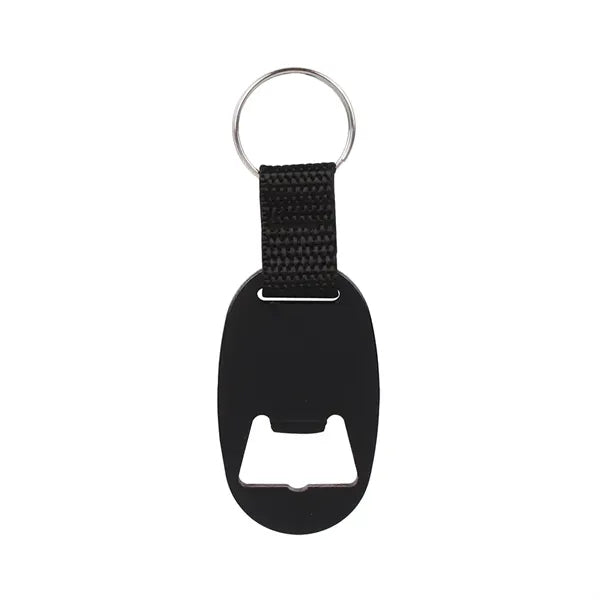 Oval Aluminum Bottle Opener Keychain