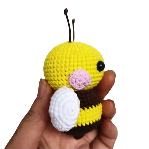 Handmade Crochet Bee Keychain