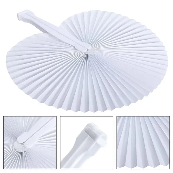 5.5'' Full Color Printing Heart Shaped Paper Folding Fan