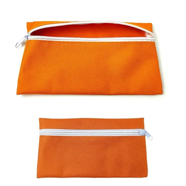 Cotton Zippered Pencil Pouch