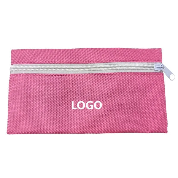 Cotton Zippered Pencil Pouch