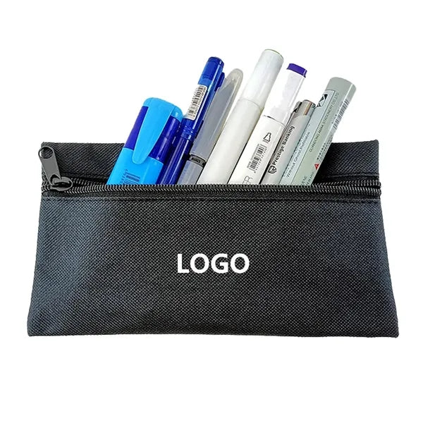 Cotton Zippered Pencil Pouch