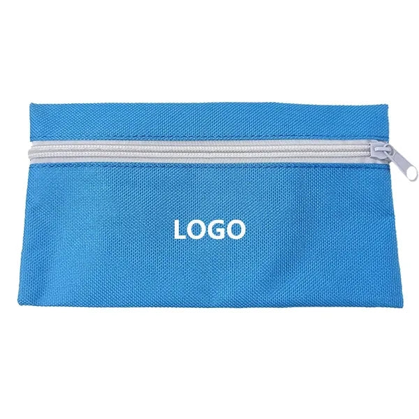Cotton Zippered Pencil Pouch