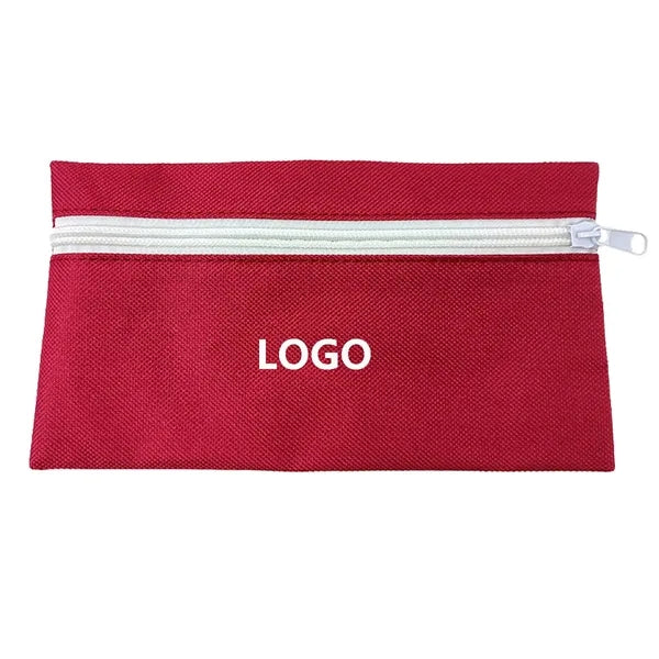 Cotton Zippered Pencil Pouch