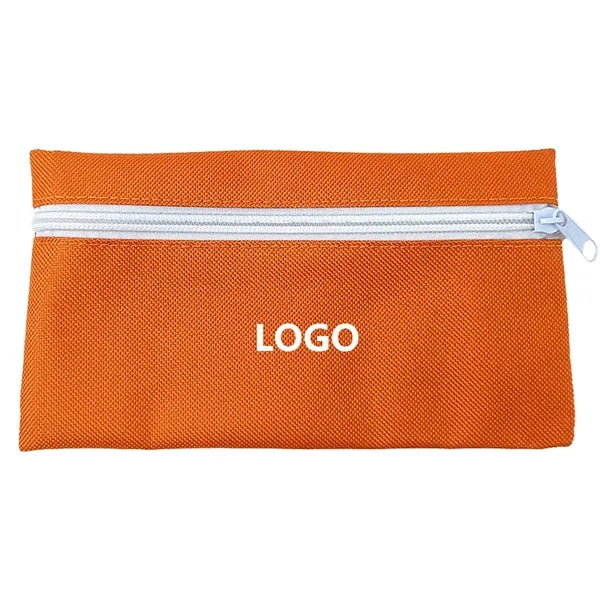 Cotton Zippered Pencil Pouch