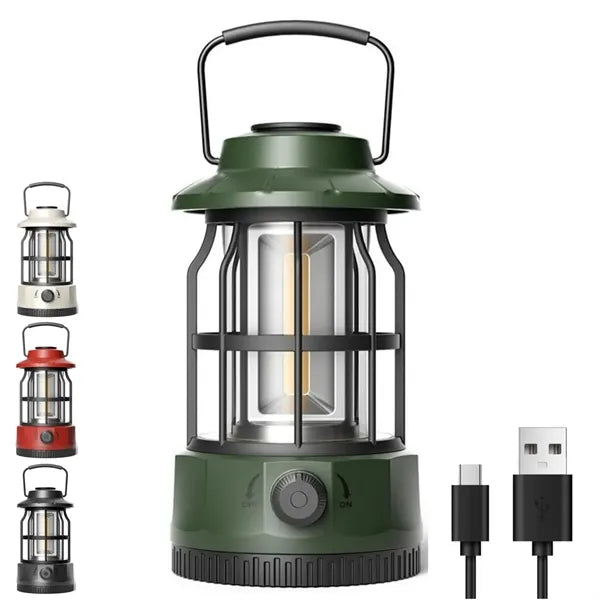 USB Rechargeable Camping Lantern LED Vintage Outdoor Light