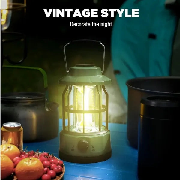 USB Rechargeable Camping Lantern LED Vintage Outdoor Light