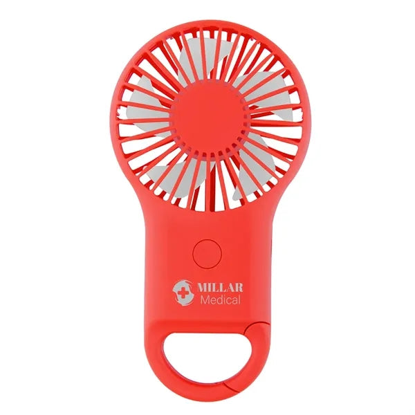 Rechargeable Handheld Fan With Carabiner