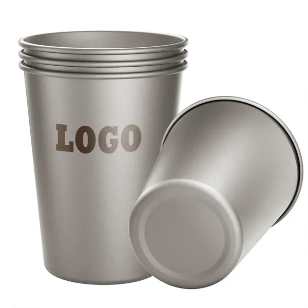 12 oz Pure Titanium Cups Beer Camping Mugs for Health