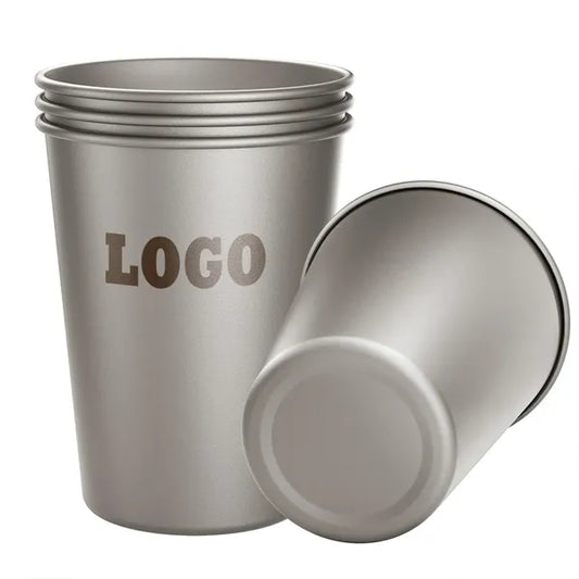 12 oz Pure Titanium Cups Beer Camping Mugs for Health