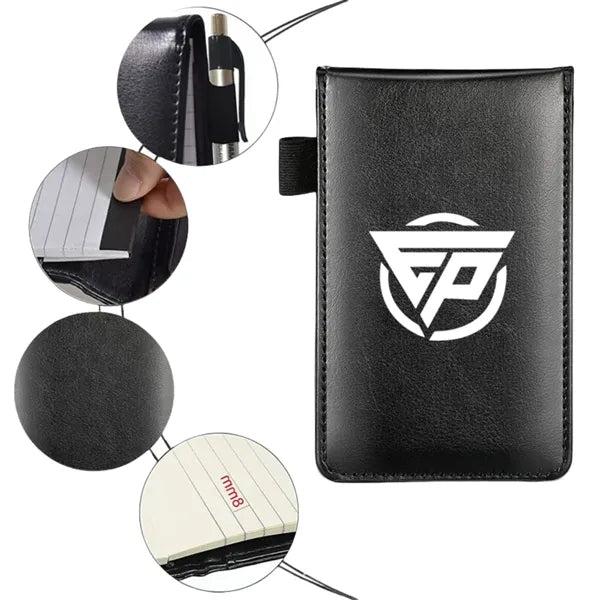 Multi-functional Leather Portable Notepad with Pen