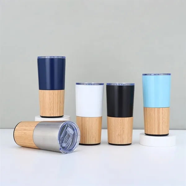 20oz Stainless Steel Bamboo Shell Mug with Slide Lid