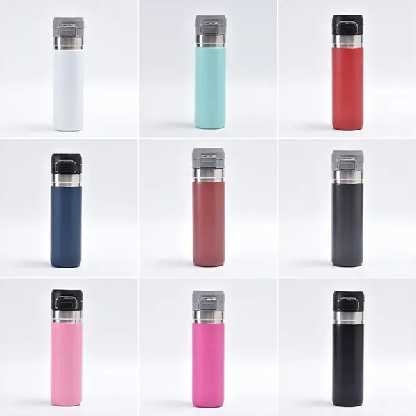 24oz Stainless Steel Water Bottle with Pop-up Lid