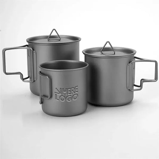 Outdoor Pure Titanium Cup for Camping & Travel, Customizable