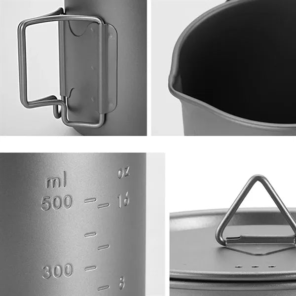 Outdoor Pure Titanium Cup for Camping & Travel, Customizable