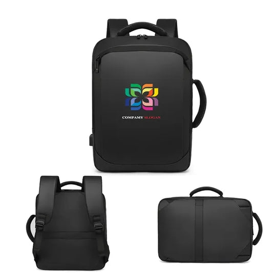 Convertible Travel Laptop Backpack with USB Charging Port