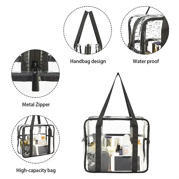 Clear Tote Bag with Zipper