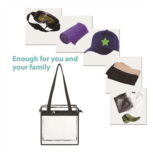 Clear Tote Bag with Zipper