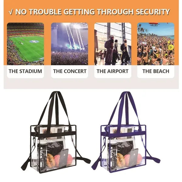 Clear Tote Bag with Zipper