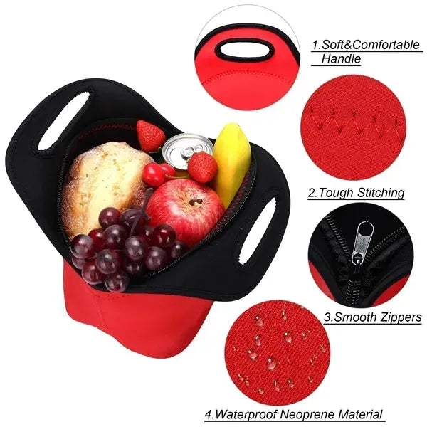 Neoprene Insulated Lunch Tote Bags