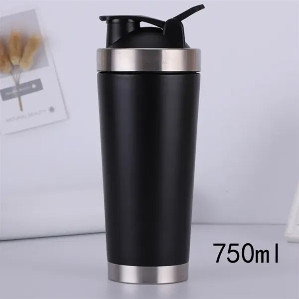 Logo 750ml Gym Ice Protein Shaker Water Bottle