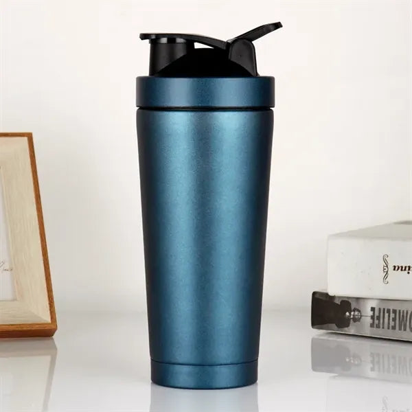 Logo 750ml Gym Ice Protein Shaker Water Bottle