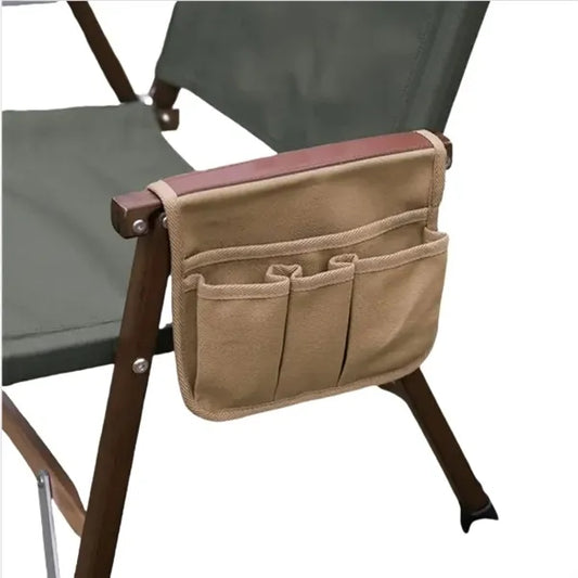 Camping chair canvas side pouch bag