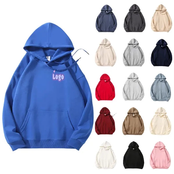 Adult Pullover Cotton Hoodie Sweatshirt with Pockets