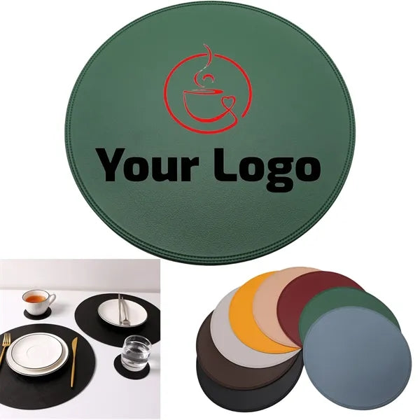 15" Leather Round Placemat