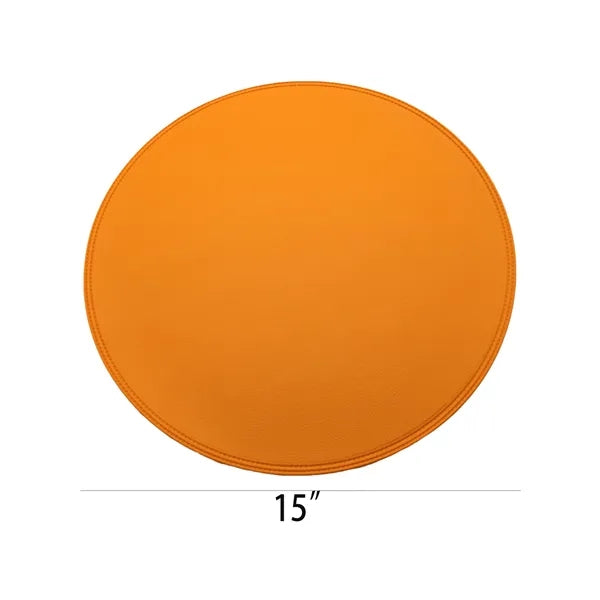 15" Leather Round Placemat