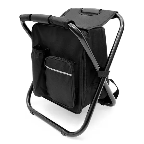 Folding camping chair backpack with cooler