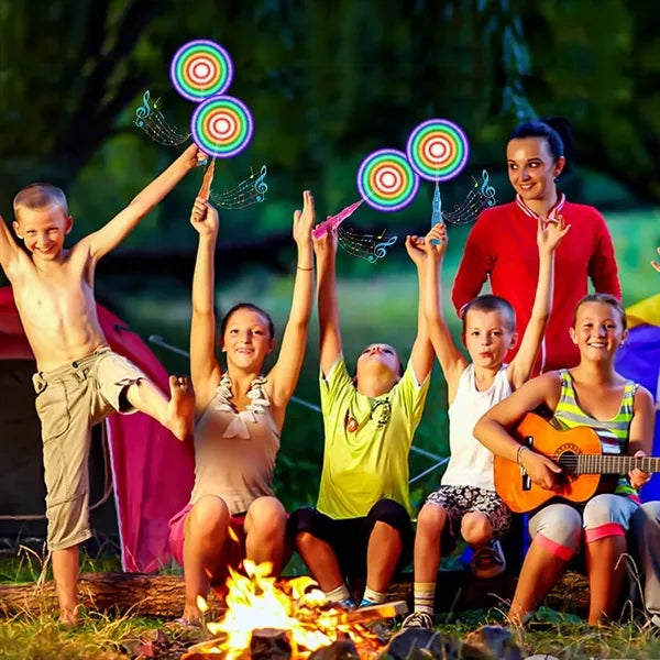 LED Music Colorful Flashing Light Up Windmill for Kids