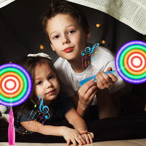 LED Music Colorful Flashing Light Up Windmill for Kids